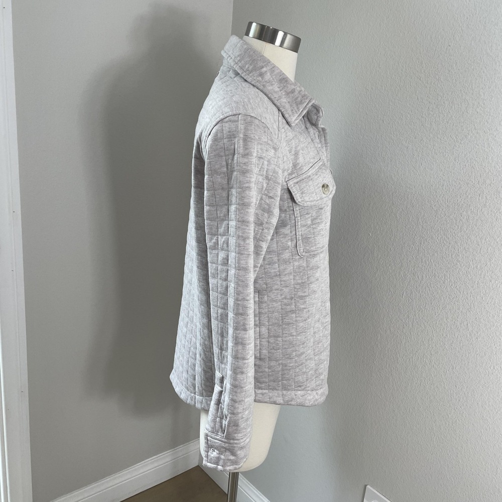 TravisMathew Womens Small Jacket Cloud‎ Coastal Quilted Shacket Button Up - Picture 7 of 11